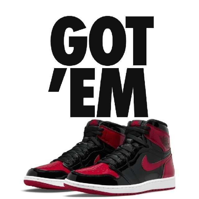 NIKE AIR JORDAN 1  HIGH OG PATENT BRED