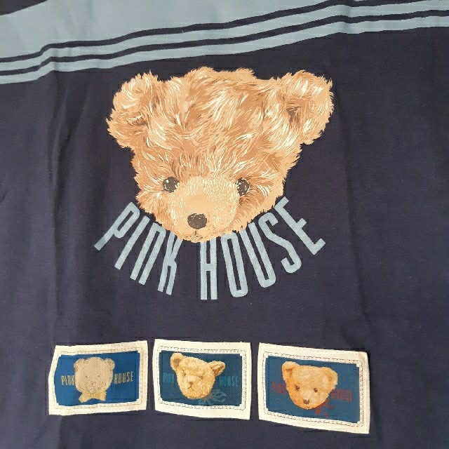 pink house　ピンクハウス　テディベア　くま　紺　ブルー　Tシャツ