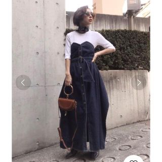 アメリヴィンテージ(Ameri VINTAGE)のAmeri  DENIM UNIFY DRESS(ロングワンピース/マキシワンピース)