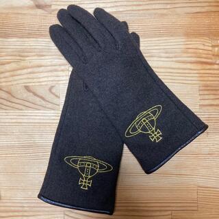 通販大特価 ヴィヴィアンウエストウッド　ウール混 デザイン羊革　手袋　グローブ　20㎝ 手袋/アームカバー