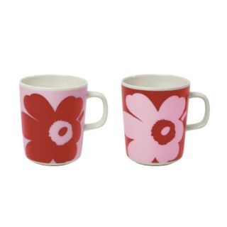 マリメッコ(marimekko)の新品未使用 マリメッコ ペア マグカップ ピンク 250ml 外箱付き(グラス/カップ)