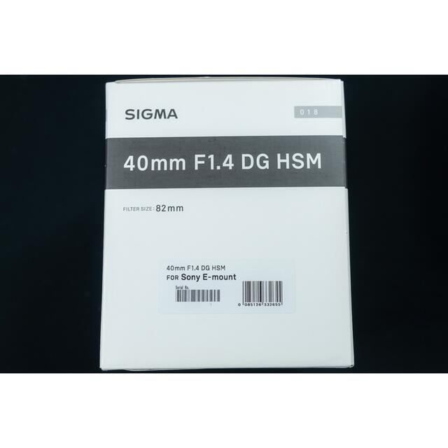 【おすすめ】 SIGMA E-mount SONY HSM DG F1.4 40mm SIGMA - レンズ(単焦点)