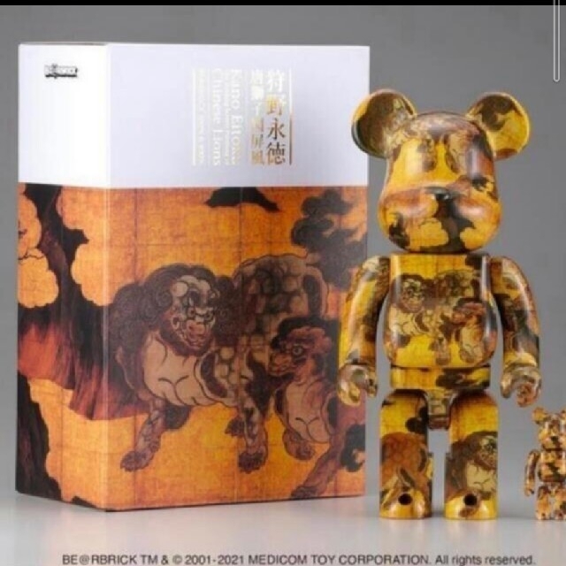 BE@RBRICK 狩野永徳「唐獅子図屏風」 100% ＆ 400%