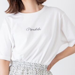 ウィゴー(WEGO)のWEGO ロゴ刺繍Tシャツ(ホワイト)L(Tシャツ(半袖/袖なし))