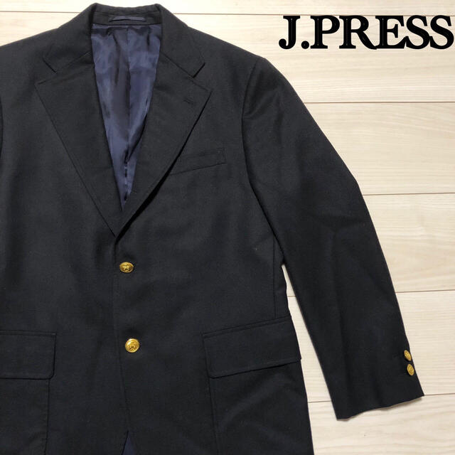好評 J.PRESS - J.PRESS 金ボタン　テーラードジャケット　紺ブレ　ネイビー　ジェイプレス テーラードジャケット