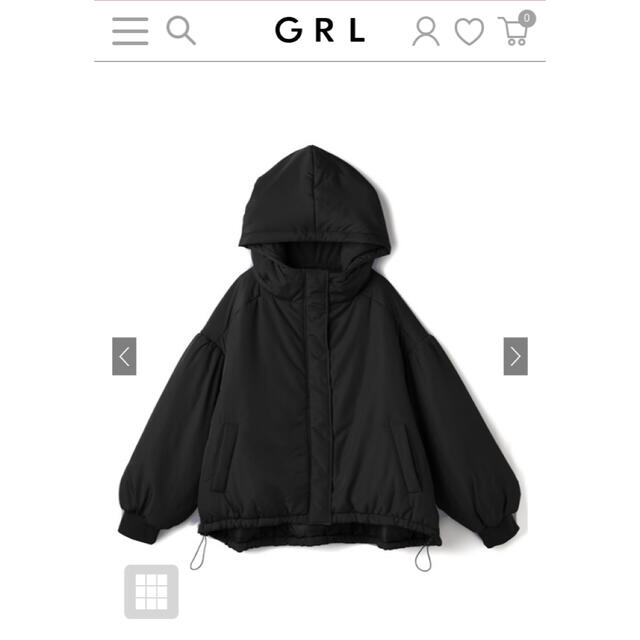 GRL(グレイル)の中綿ダウン モンスターパーカー ショート丈 レディースのジャケット/アウター(ダウンジャケット)の商品写真