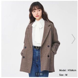 GU - 【美品】GU オーバーサイズダブルブレストジャケットの通販 by