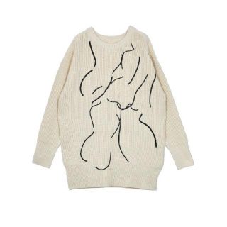 アメリヴィンテージ(Ameri VINTAGE)の【ameri vintage】NUDE LINE KNIT (ニット/セーター)