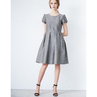 ジルスチュアート(JILLSTUART)のジルスチュアート JILL★white★千鳥 パフスリーブ ワンピース(ひざ丈ワンピース)