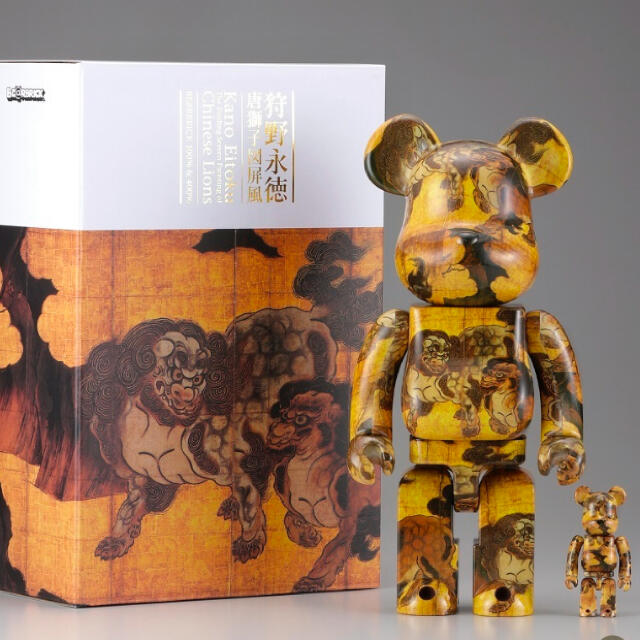 BE@RBRICK 狩野永徳 唐獅子図屏風 100% ＆ 400% ベアブリック