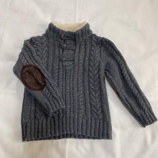 ベビーギャップ(babyGAP)のbabyGAP 肘当て付きケーブル編みニット セーター 90(ニット)