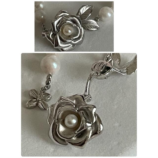 ほぼ未使用 あこや真珠ネックレス イヤリング silver ロータイプ