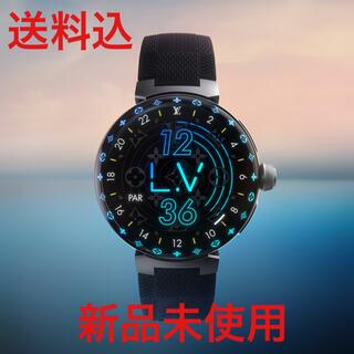 ルイヴィトン(LOUIS VUITTON)のタンブール ホライゾン ライト アップ マットブラック モノグラム ラバーベルト(腕時計(デジタル))