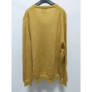 Vネック ニット セーター Ｌサイズ マスタード イエロー 黄色 からし色