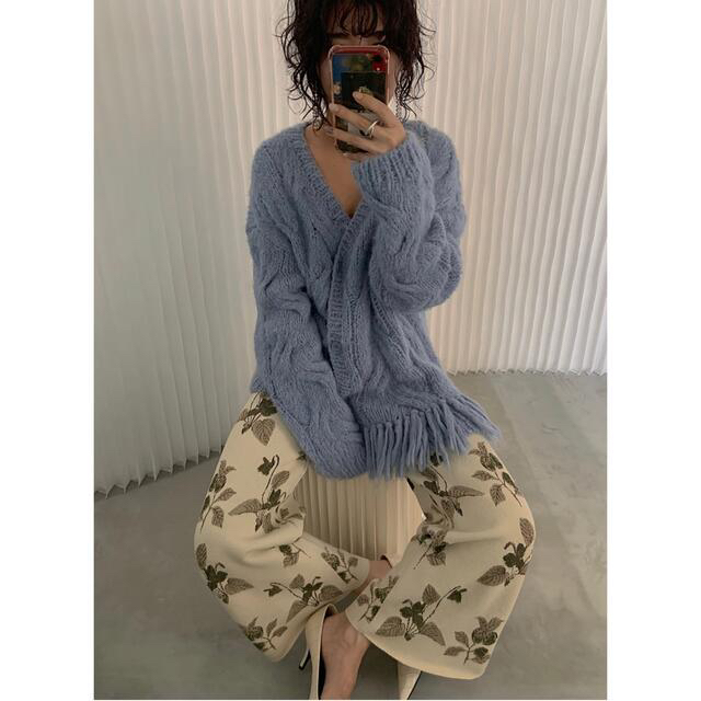 2WAY DISTORTION CABLE CARDIGAN - ニット