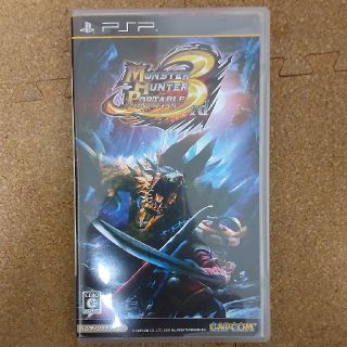 プレイステーションポータブル(PlayStation Portable)のモンスターハンターポータブル 3rd PSP　中古(携帯用ゲームソフト)