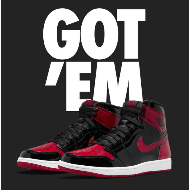 Air Jordan 1  Patent Bred  26cm