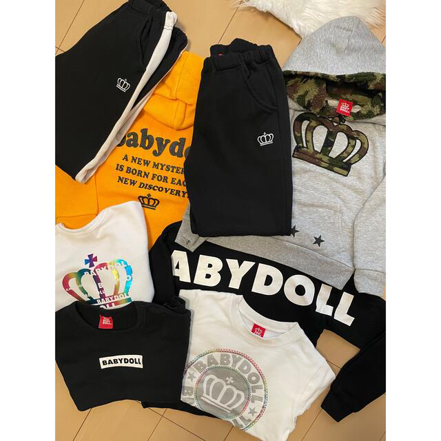 BABYDOLL(ベビードール)のベビド　まとめ売り　130センチ　8枚セット　パンツ　パーカー　トレーナー キッズ/ベビー/マタニティのキッズ服男の子用(90cm~)(その他)の商品写真