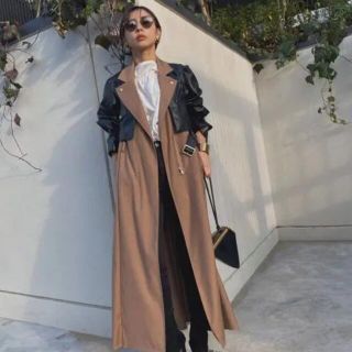 恵みの時 アメリ ライダースドッキングトレンチコート Ameri vintage