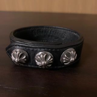 クロムハーツ(Chrome Hearts)の クロムハーツ　ブレスレット　3ボタン2スナップレザーブレスレット (ブレスレット)