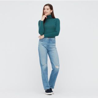 ユニクロ(UNIQLO)のエクストラファインメリノリブタートルネックセーター[UNIQLO](ニット/セーター)