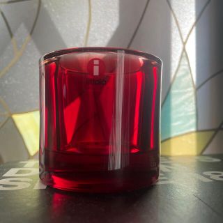 イッタラ(iittala)のイッタラ　キャンドルホルダー　キビ　クランベリー(置物)