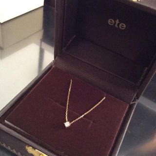 ete - K18 一粒ダイヤネックレス eteの通販 by Ann |エテならラクマ