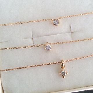 ete - K18 一粒ダイヤネックレス eteの通販 by Ann |エテならラクマ