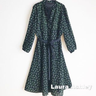 ローラアシュレイ(LAURA ASHLEY)の【Laura Ashley】ローラアシュレイ ボタニカル 刺繍レース ワンピース(ロングワンピース/マキシワンピース)