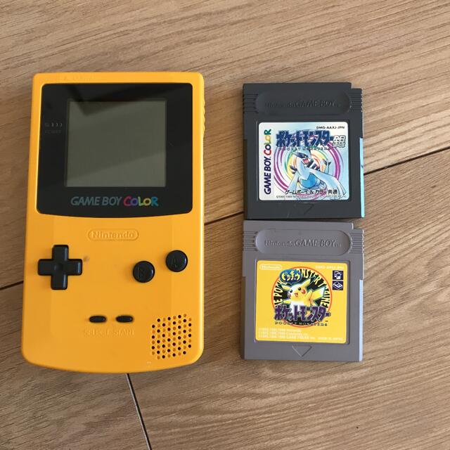 任天堂 - ゲームボーイカラー 本体 黄色 CGB-001 ソフト2本おまけ付き 任天堂 - ゲームボーイカラー 本体 黄色 CGB-001 ソフト2本おまけ付き