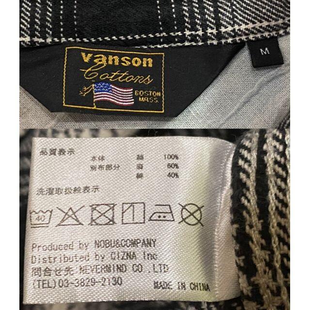 VANSON(バンソン)の＊バンソン チェック 総柄 クロスボーン 刺繍 羽 スター ネルシャツ M メンズのトップス(シャツ)の商品写真