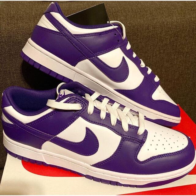 靴/シューズ28.5cm　NIKE DUNK LOW championship purple