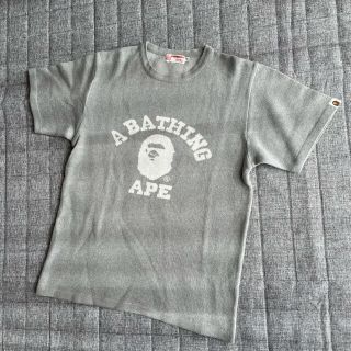 アベイシングエイプ(A BATHING APE)のape bape ニット　半袖　Tシャツ　Mサイズ　カレッジ　(Tシャツ/カットソー(半袖/袖なし))