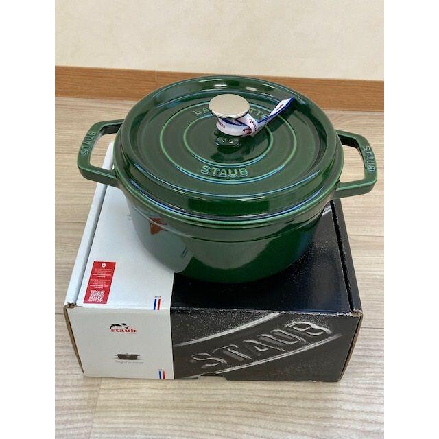 466】ストウブ STAUB ピコ ココット ラウンド22cmバジルグリーン 特別 ...