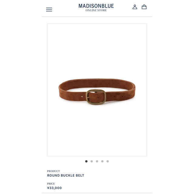 MADISONBLUE(マディソンブルー)のMADISONBLUE マディソンブルーROUND BUCKLE BELT 新品 レディースのファッション小物(ベルト)の商品写真