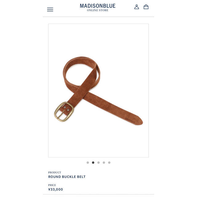 MADISONBLUE(マディソンブルー)のMADISONBLUE マディソンブルーROUND BUCKLE BELT 新品 レディースのファッション小物(ベルト)の商品写真