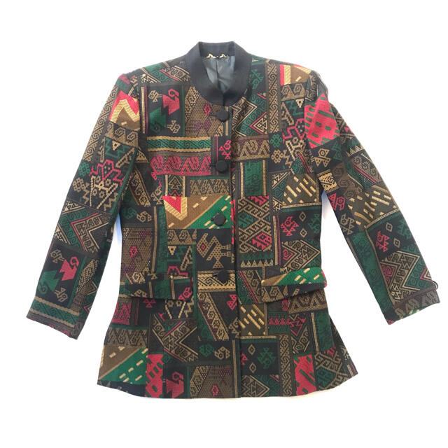 COMME des GARCONS(コムデギャルソン)のお婆ちゃんが着るにわ、あまりにアフリカんなジャケット レディースのジャケット/アウター(ノーカラージャケット)の商品写真