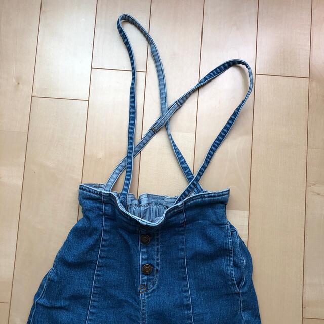 GLOBAL WORK(グローバルワーク)のグローバルワーク　デニム　ワイドパンツ　140 キッズ/ベビー/マタニティのキッズ服女の子用(90cm~)(パンツ/スパッツ)の商品写真