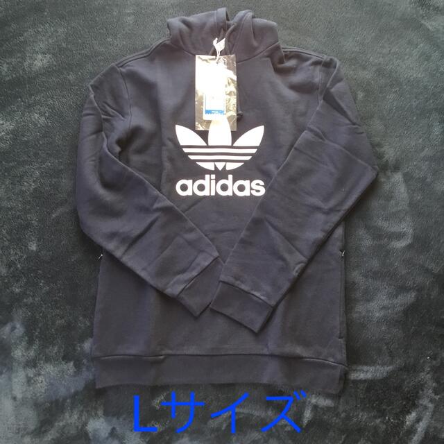 アディダス　adidas トレフォイルパーカー　ネイビー　紺　L