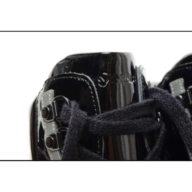 Saint Laurent(サンローラン)のYves Saint Laurent エナメル ハイカットスニーカー ブラック メンズの靴/シューズ(スニーカー)の商品写真