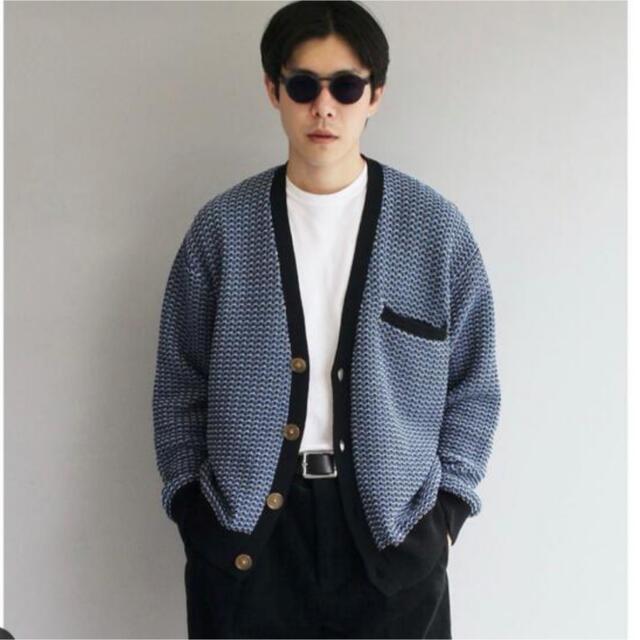 marineserreフィンガリン　VZORY CARDIGAN HONEYCOMB