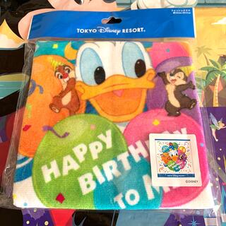 ディズニー(Disney)のウォッシュタオル　ドナルド誕生日(タオル/バス用品)