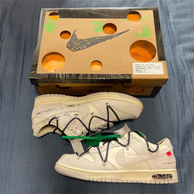 Nike off-white DUNK LOW ダンクロー lot20 28