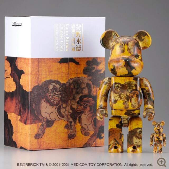 MEDICOM TOY(メディコムトイ)のBE@RBRICK  狩野永徳　唐獅子図屏風 100%＆400%  ベアブリック エンタメ/ホビーのフィギュア(その他)の商品写真