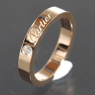 カルティエ(Cartier)のカルティエ エングレーブド ダイヤ リング size45 K18 4378A(リング(指輪))