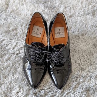 ランバンオンブルー(LANVIN en Bleu)の【美品】ランバンオンブルー LANVIN エナメル ドレスシューズ 黒(ハイヒール/パンプス)