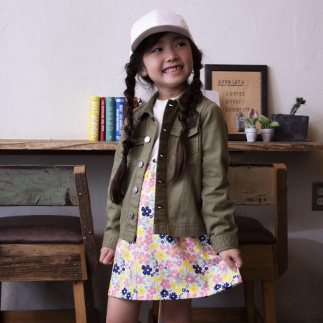 BeBe(ベベ)の新品　スラップスリップ　カツラギミリタリージャケッbebe キッズ/ベビー/マタニティのキッズ服男の子用(90cm~)(ジャケット/上着)の商品写真