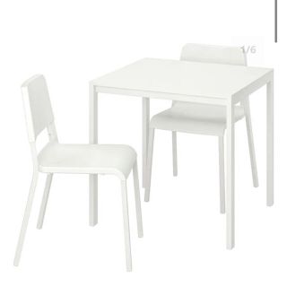 イケア(IKEA)のIKEA メルトルプ　テーブル　イス2脚セット(ダイニングテーブル)