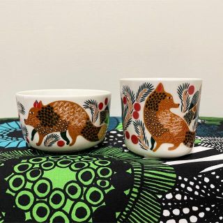 マリメッコ(marimekko)のmarimekko マリメッコ　Ketunmarja ボウル＋ラテマグ新品送料込(食器)