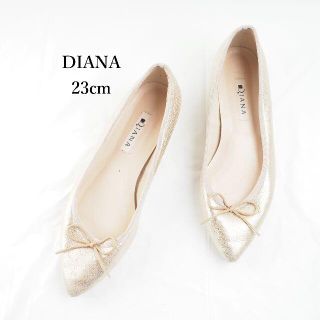 ダイアナ(DIANA)のDIANAダイアナ*バレエシューズ*ゴールド23cm*K6724(バレエシューズ)